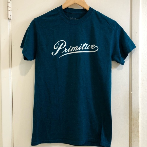 Primitive Skateboarding Short Sleeve T-Shirt. Dark Aquamarine Color. Size Small. - Picture 1 of 9